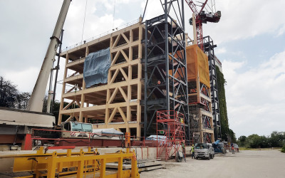 Grattacielo ibrido in legno, acciaio e calcestruzzo