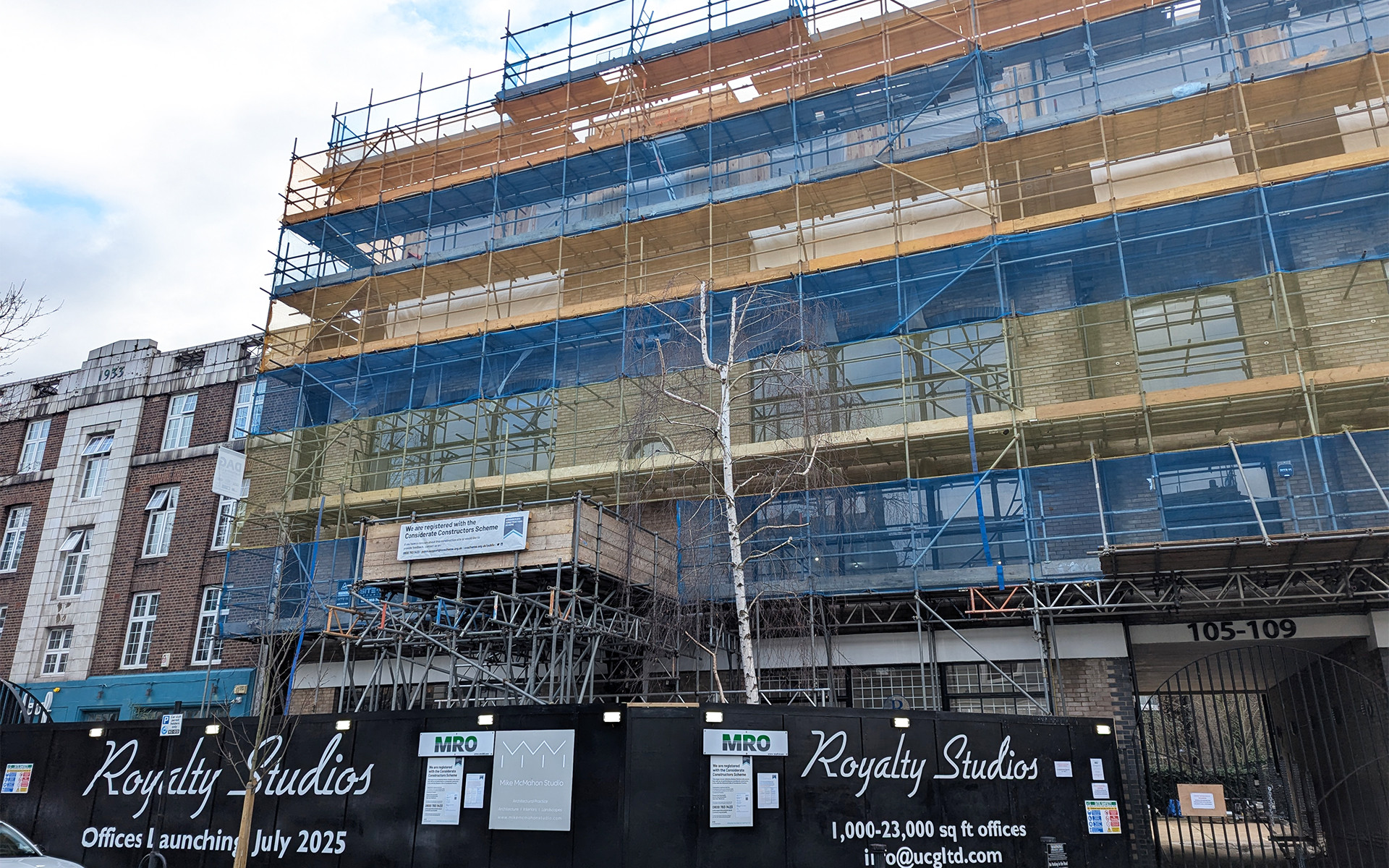 Royalty Studios, CLT structure under construction