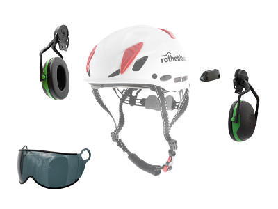 casco para trabajos en altura obras o áreas industriales