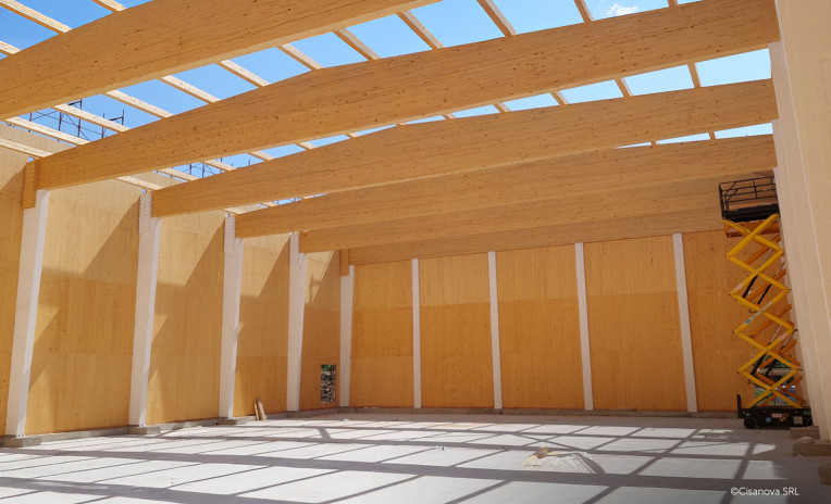 Large timber buildings in Italy